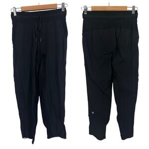 Lululemon Women’s 4 Black Dance Studio Crop Pant Activewear Lightweight‎ Casual